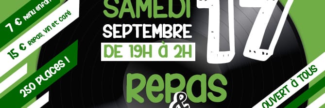 Repas et soirée 17 septembre